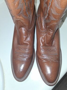 Nocona Brown Leather Western Cowboy Boots